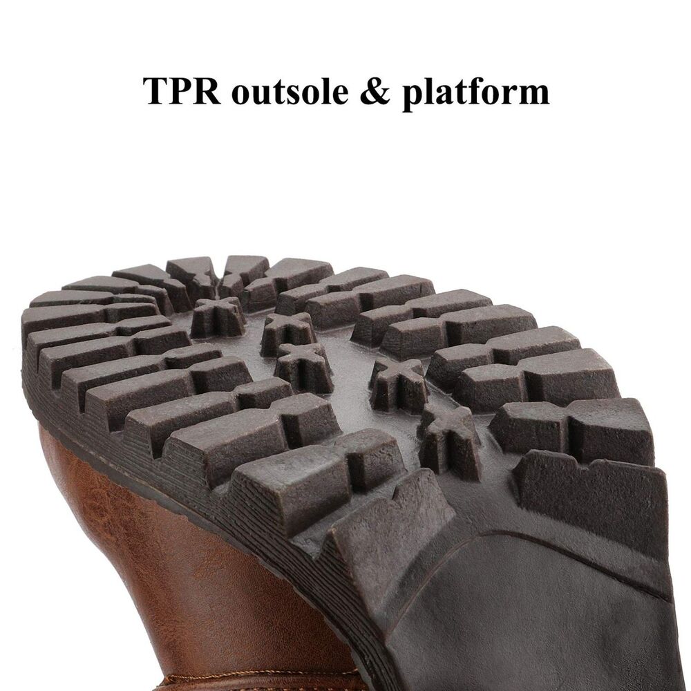 Women's Silverado Combat Ankle Lace-Up Booties with Pocket Wallet, Tan, Size 7 - Picture 6 of 6